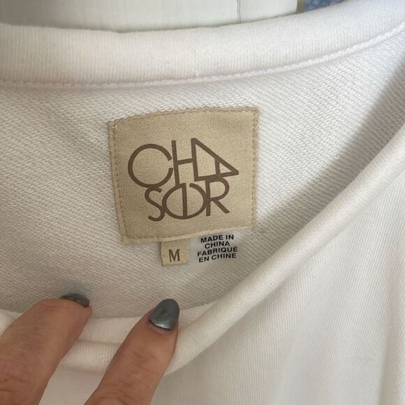 Chaser Cold shoulder neon ombre Sweatshirt - Picture 3 of 4